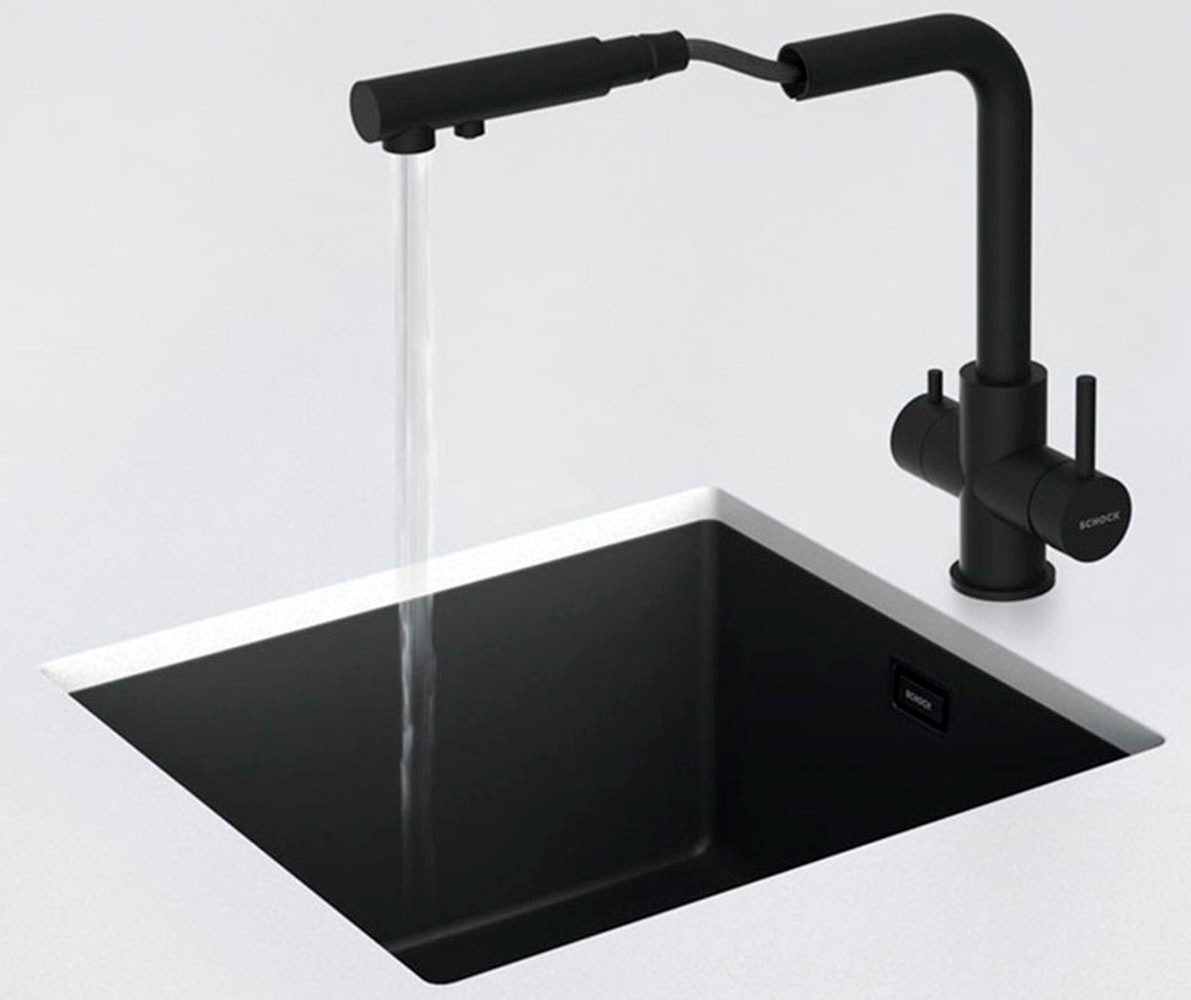 Schock Küchenarmatur Vitus Hochdruck, ausziehbarer Auslauf, Filterwasser, Schwenkbereich 180°