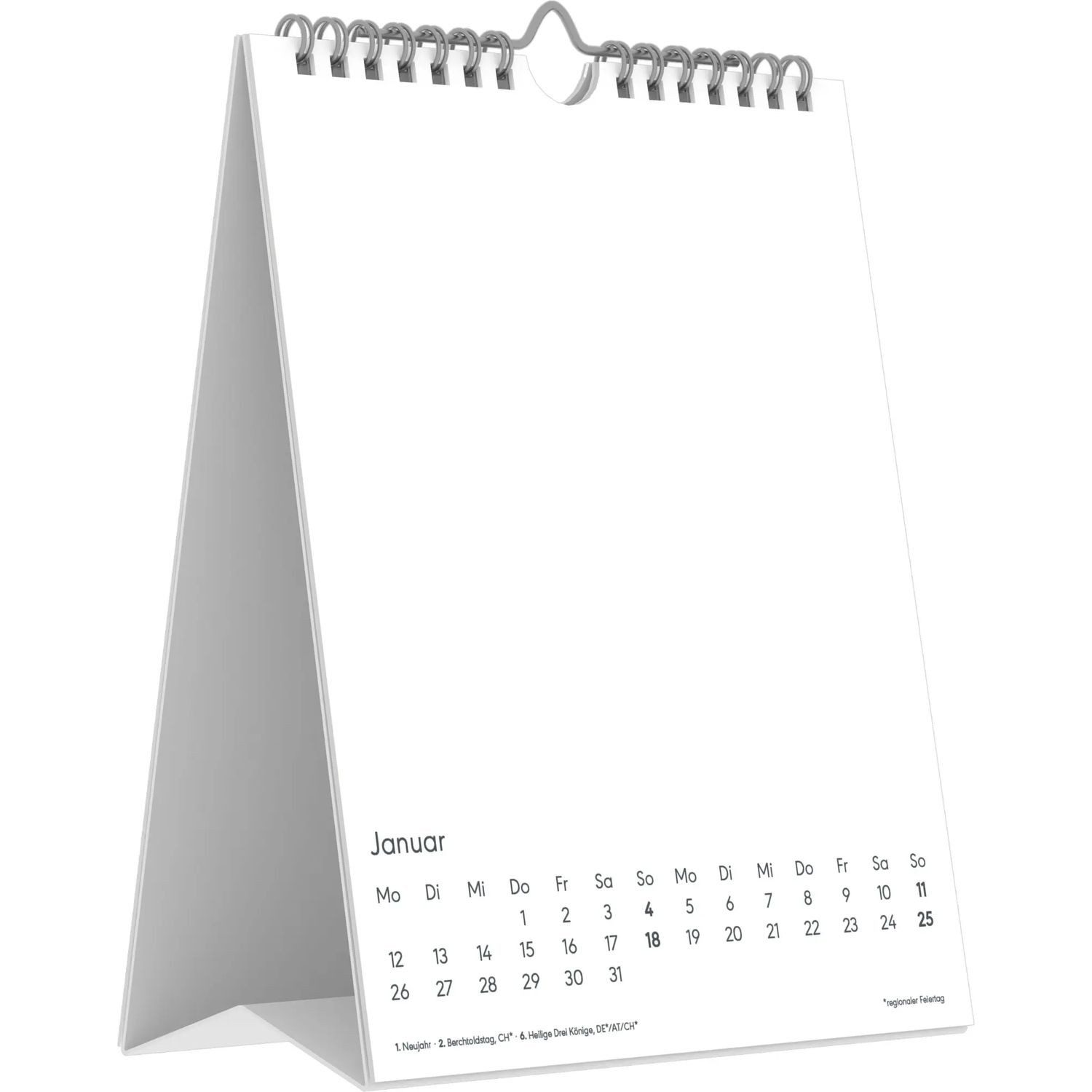 NEUMANN Tischkalender Kreativkalender Tischaufsteller hoch weiß 2027