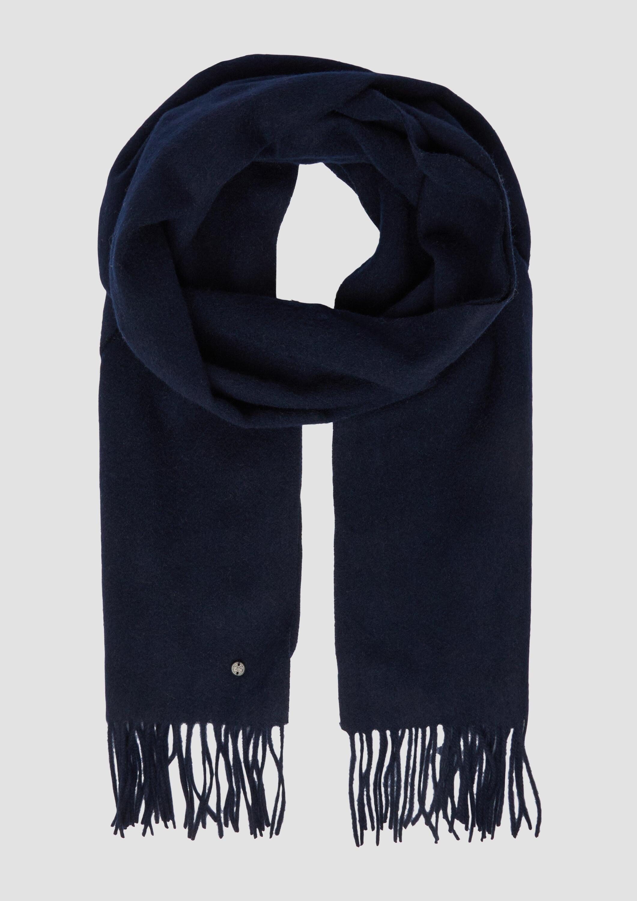 s.Oliver Schal Tuch, Hochwertiger Webschal aus reiner Wolle