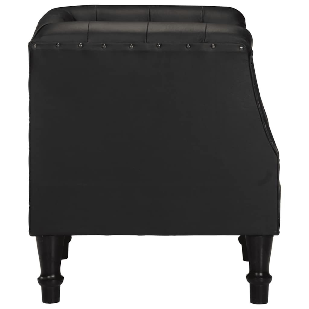 vidaXL Sessel Sessel Schwarz Echtleder (1-St)