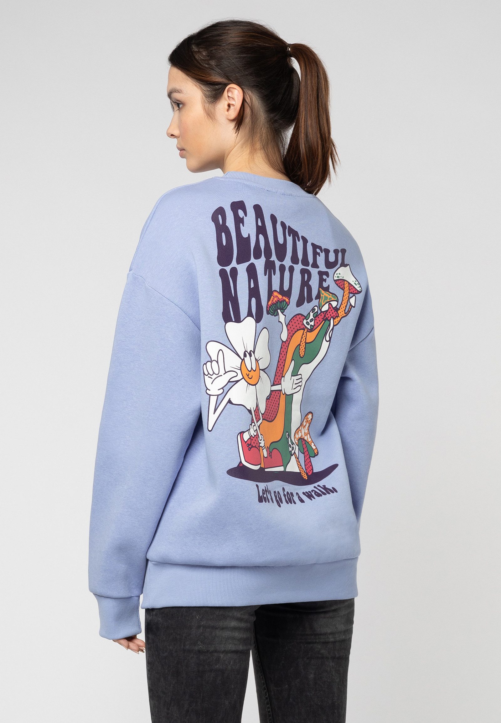 SUBLEVEL Sweatshirt Sweater mit Backprint günstig online kaufen