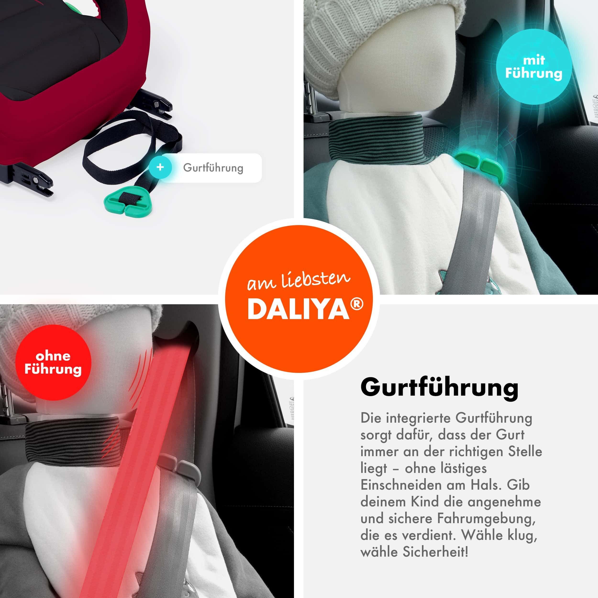 Daliya® Kindersitzerhöhung QUBIX PRO ISOFIX Kindersitz, ab: ab 6 Jahre oder 125cm Körpergröße, bis: bis 12 Jahre oder 150cm Körpergröße, ab: 125 cm, bis: 150 cm – Bild 4 von 5