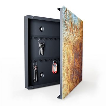 Primedeco Schlüsselkasten Magnetpinnwand mit Glasfront Metallhintergrund farbig (1 St)