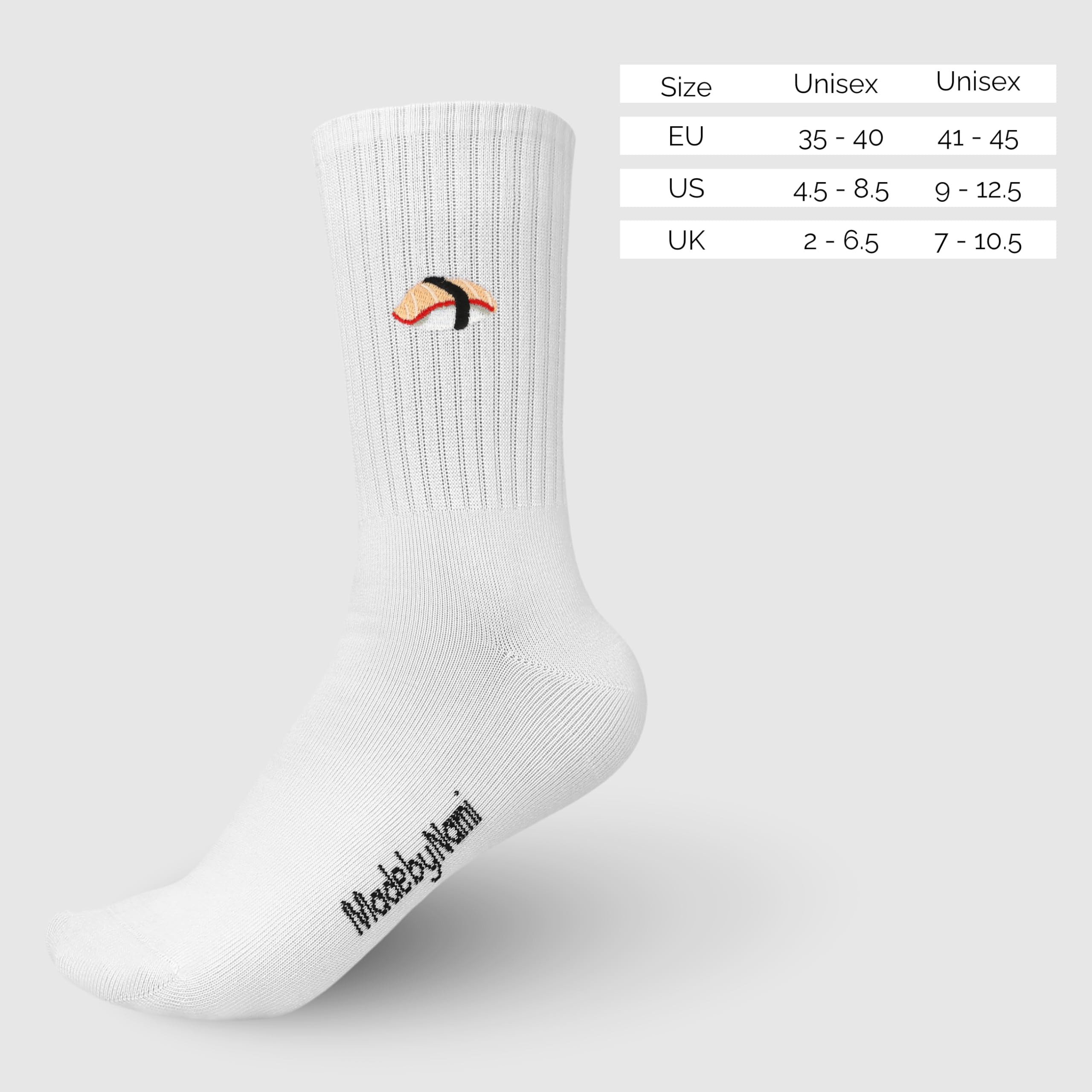 Made by Nami Socken 3 Paar Lustige Socken Damen & Herren mit Motiv im Set (Set, 3 Paar) Festival Accessoires, Motiv Food Sushi