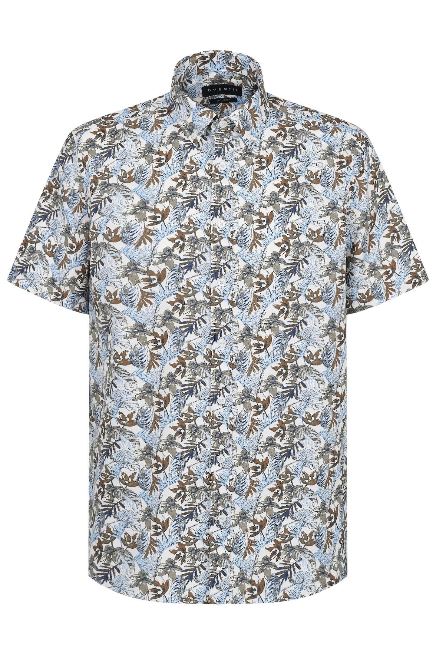 bugatti Kurzarmhemd mit Button-Down-Kragen