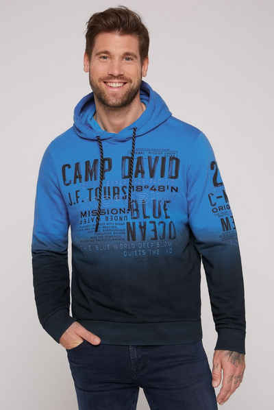 CAMP DAVID Kapuzensweatshirt mit Farbverlauf
