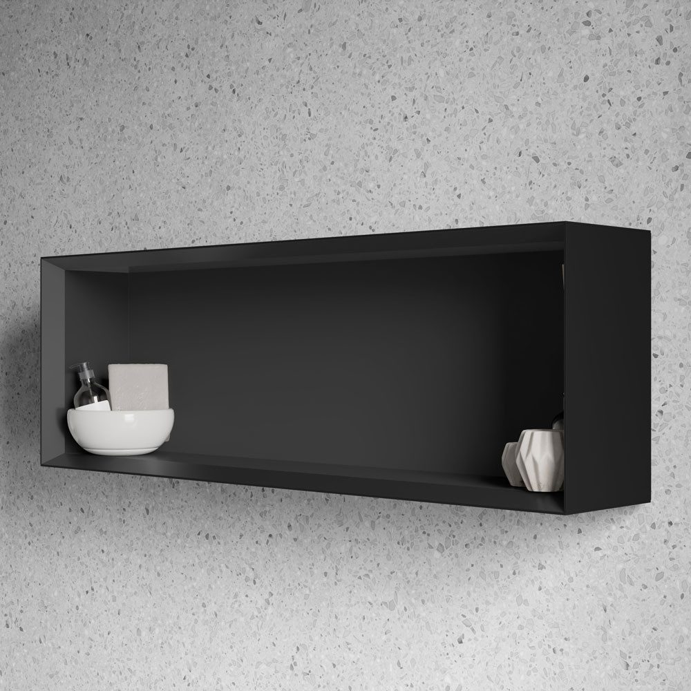 Bernstein Wandregal ARCTIC 960 Schwarz Softtouch, Schwarz softmatt; Innendekor Anthrazit softmatt