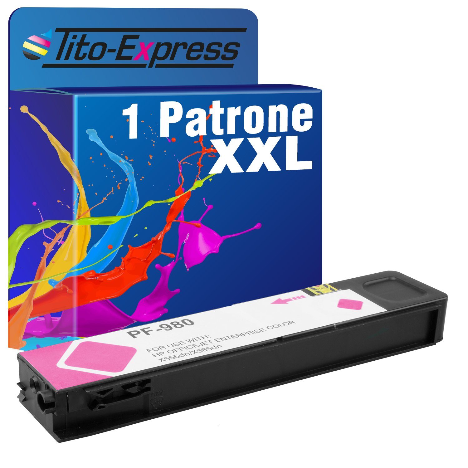 Tito-Express ersetzt HP 980 XL 980XL Magenta Tintenpatrone (für HP OfficeJet Enterprise X550 X555dn X580 X585dn X585f Flow X585z)