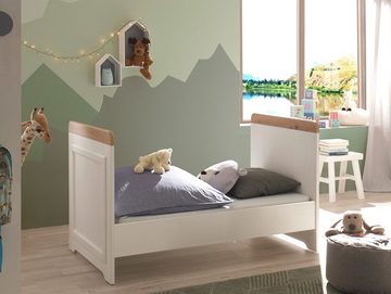 Moebel-Eins Babybett, Umbaubar zum Juniorbett;Passende Umbauseiten unter Zubehör bestellbar