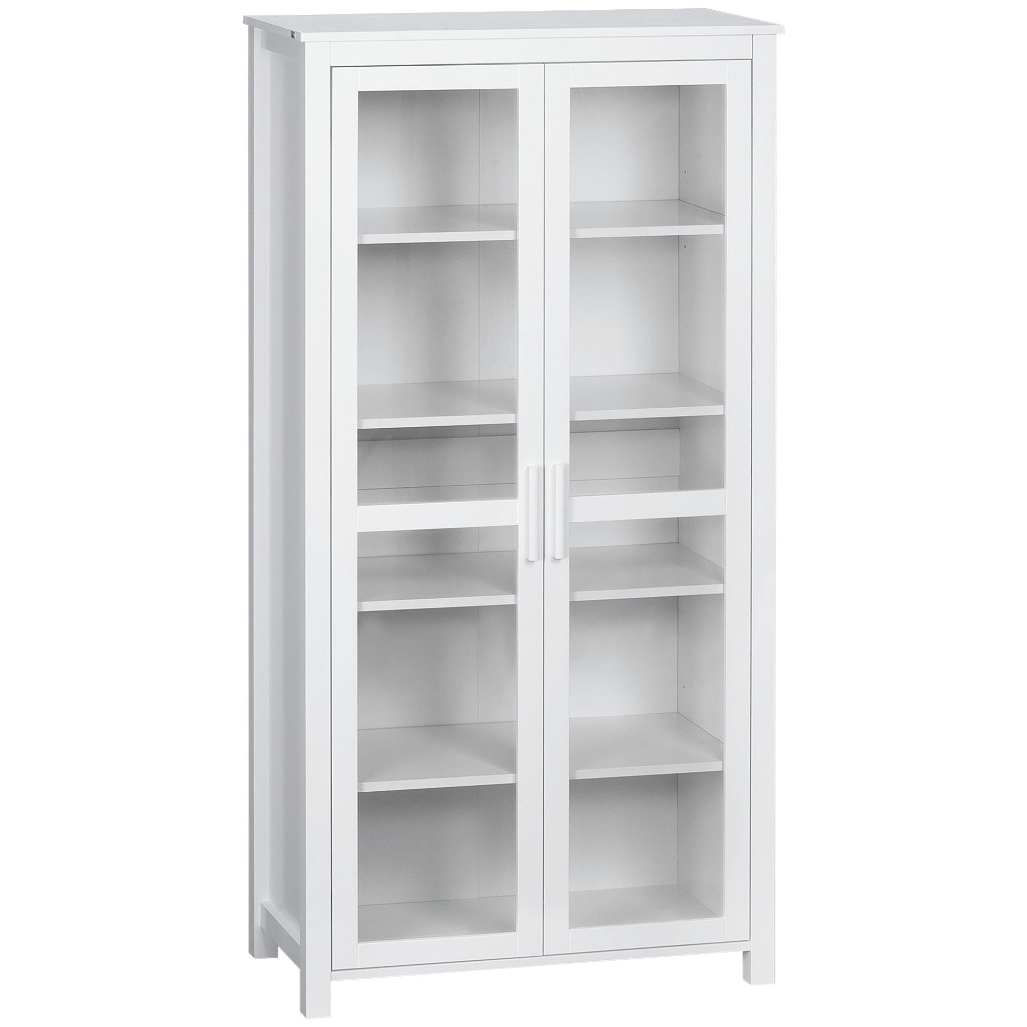 HOMCOM Hochschrank im Vintage-Design, 4 Regale, günstig online kaufen