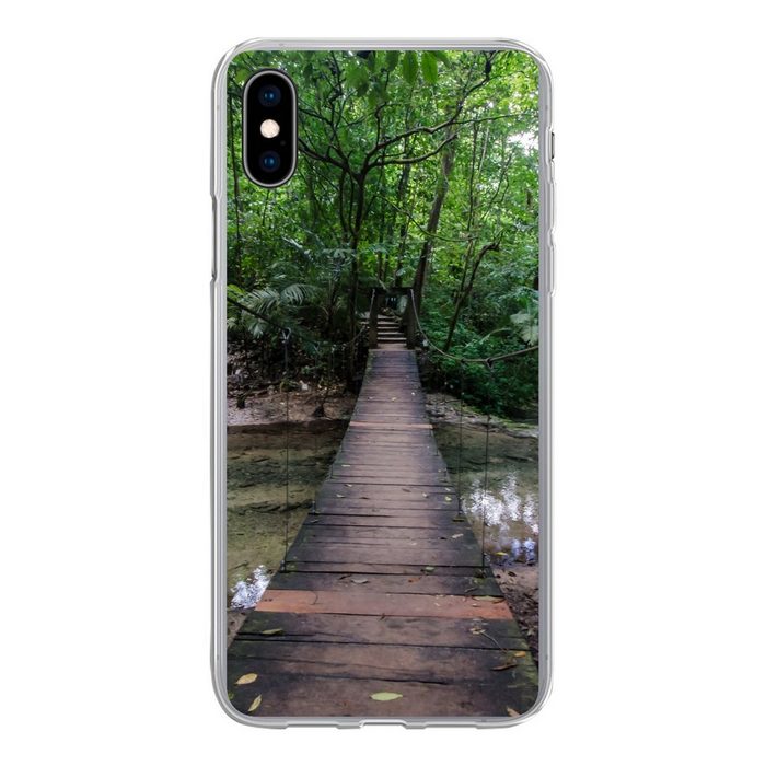 MuchoWow Handyhülle Brücke im Dschungel bei Palenque in Mexiko Handyhülle Apple iPhone Xs Smartphone-Bumper Print Handy
