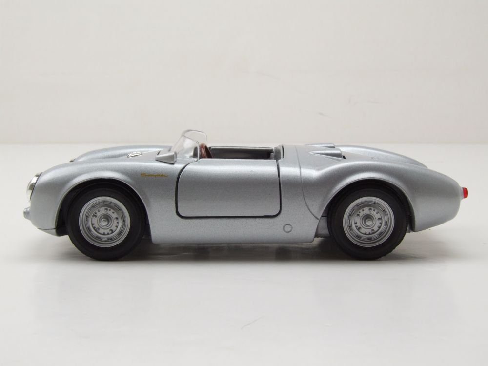 Welly Modellauto Porsche 550 Spyder silber, Maßstab 1:24