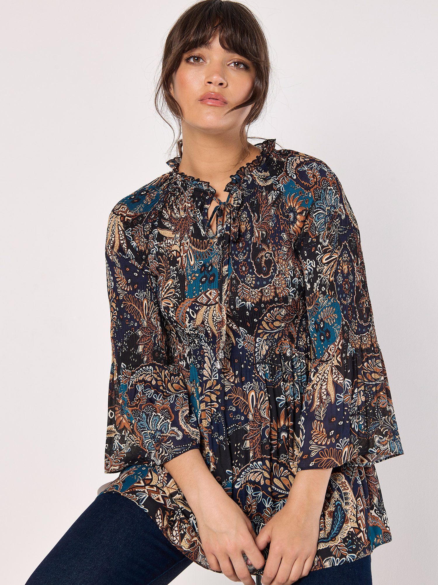 Apricot Tunika Blusentop (1-tlg) mit Paisley-Muster günstig online kaufen