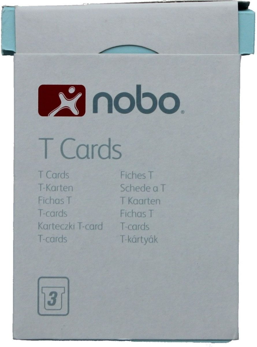 NOBO Moderationskoffer T-Karte Gr. 3 VE=100 Stück Blisterverpackung blau