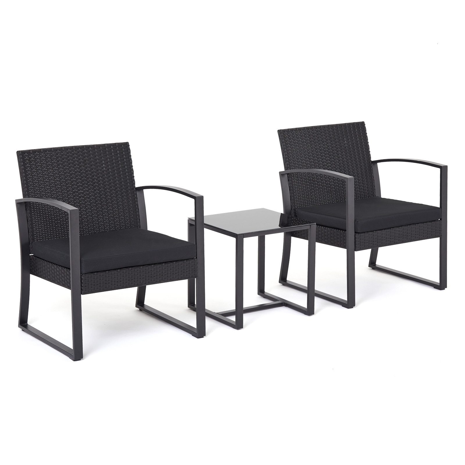 Mondeer Gartenlounge-Set Balkonset(3-tlg), Polypropylen Gartenmöbel, 1 günstig online kaufen
