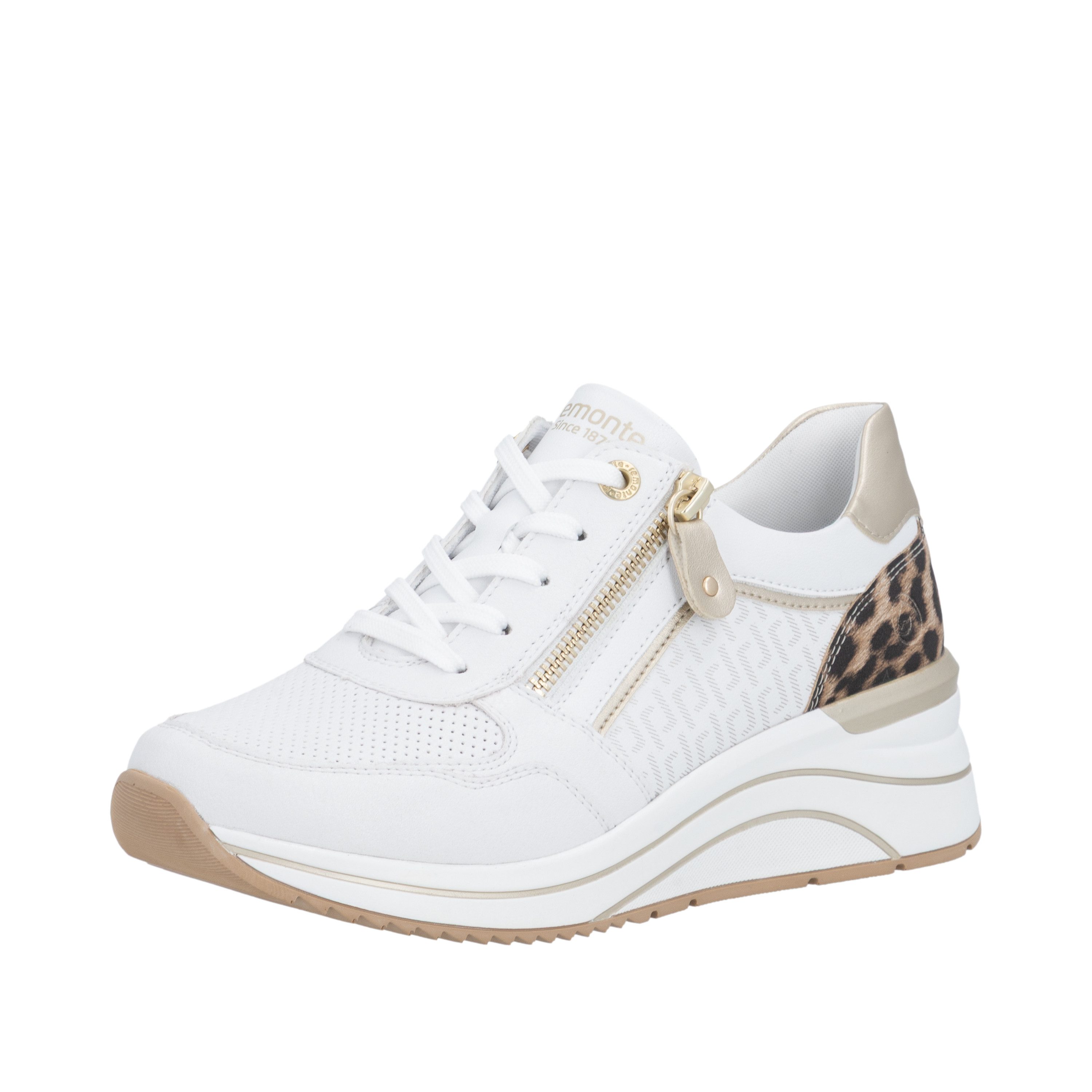 Remonte Keilsneaker Freizeitschuh, Halbschuh, Schnürer mit seitlichem Reißverschluss