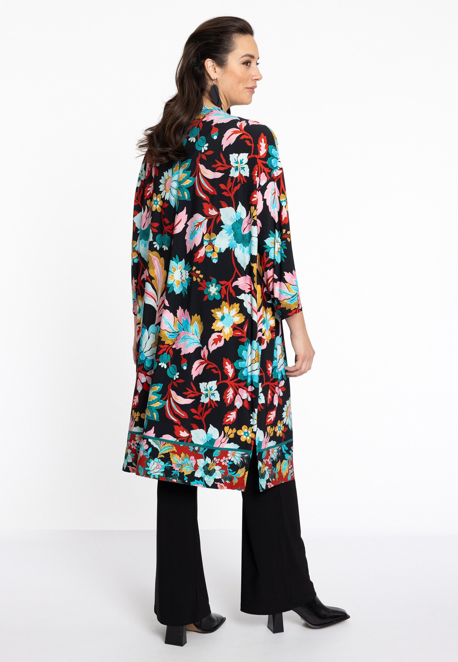 YOEK Strickponcho Damen Kimono Große Größen