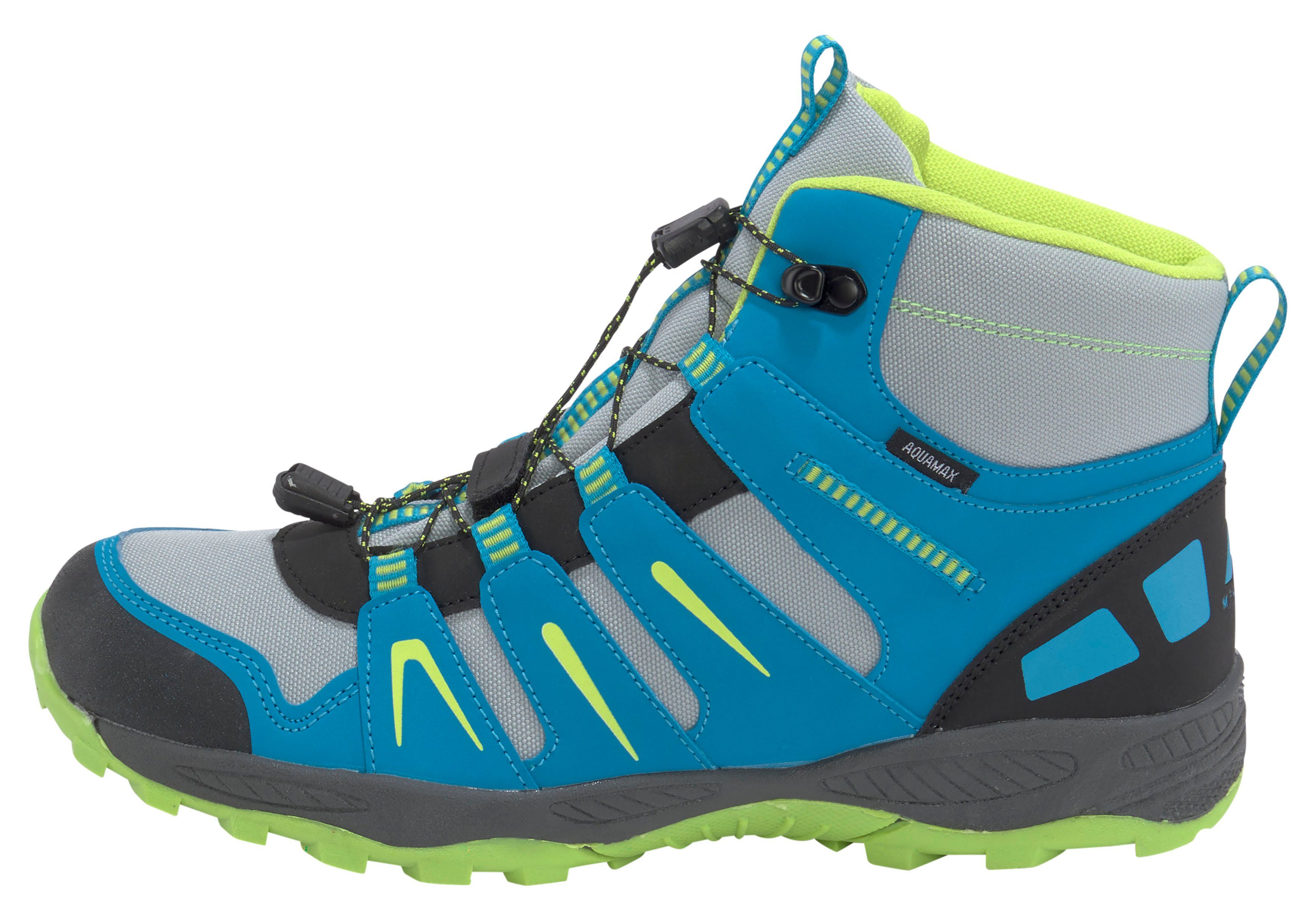 McKINLEY Sonnberg AQX wasserdichte blau-lime MID Jr. Outdoorschuh für Kinder Trekkingschuhe