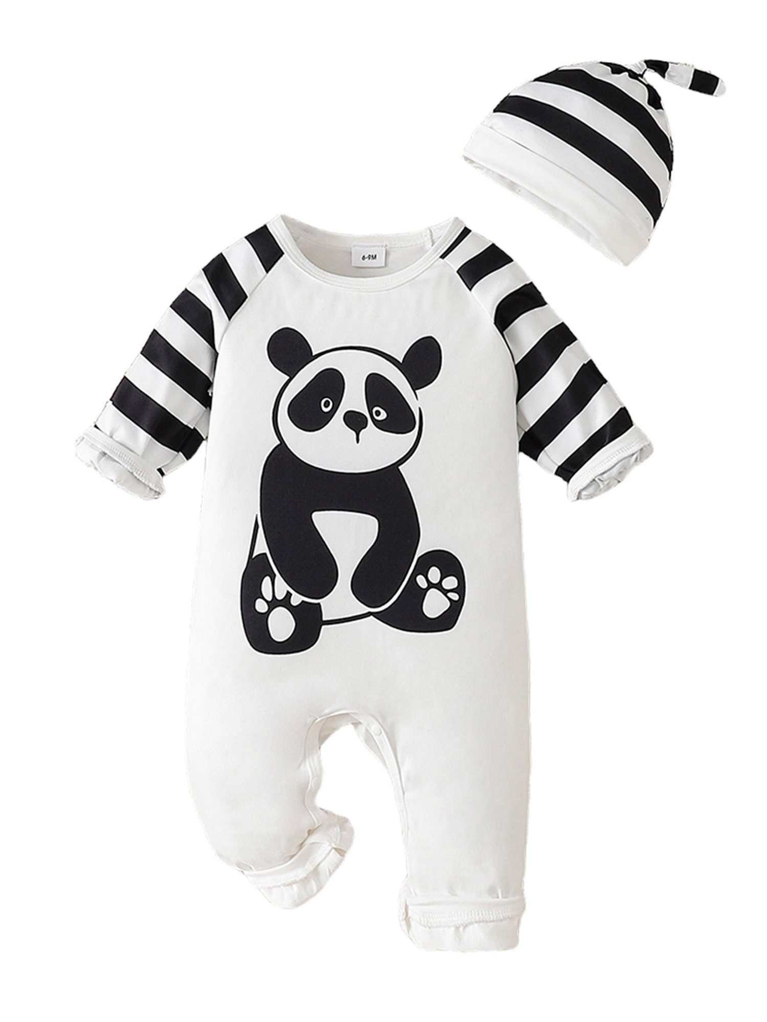 LAPA Overall Baby Anzug mit Tiermuster und Gestreiftes Druck (2-tlg)