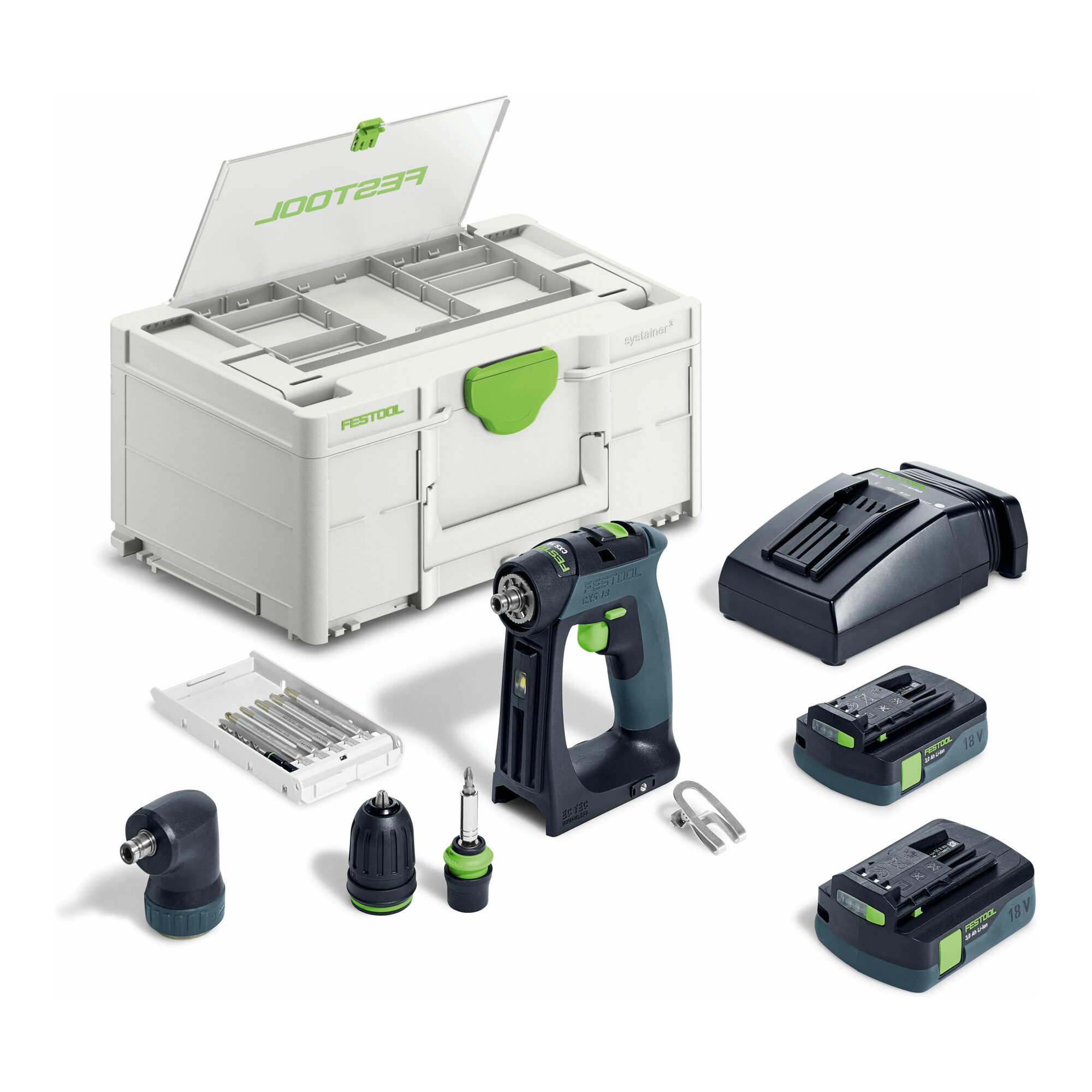 FESTOOL Bohrschrauber Festool Akku-Bohrschrauber CXS 18 C 3,0-Set