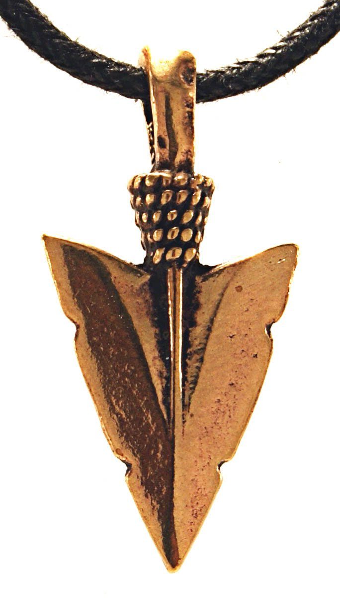 Artikel, um das Leben zu genießen Kiss of Leather Kettenanhänger Anhänger Bronze aus Pfeil Pfeilspitze Wikinger bran-145 Spitze