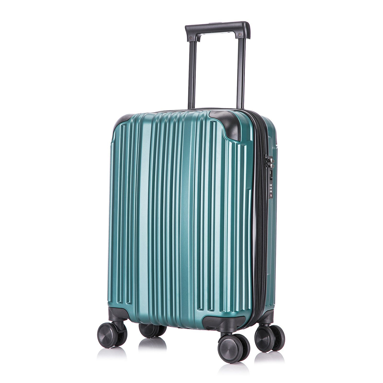 interGo Hartschalen-Trolley Reisekoffer mit 4 Rollen Harteschalenkoffer TSA-Zahlenschloß Koffer, 4 Rollen, Hartschalenkoffer
