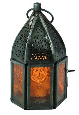 Guru-Shop Kerzenlaterne Orientalische Metall/Glas Laterne in..