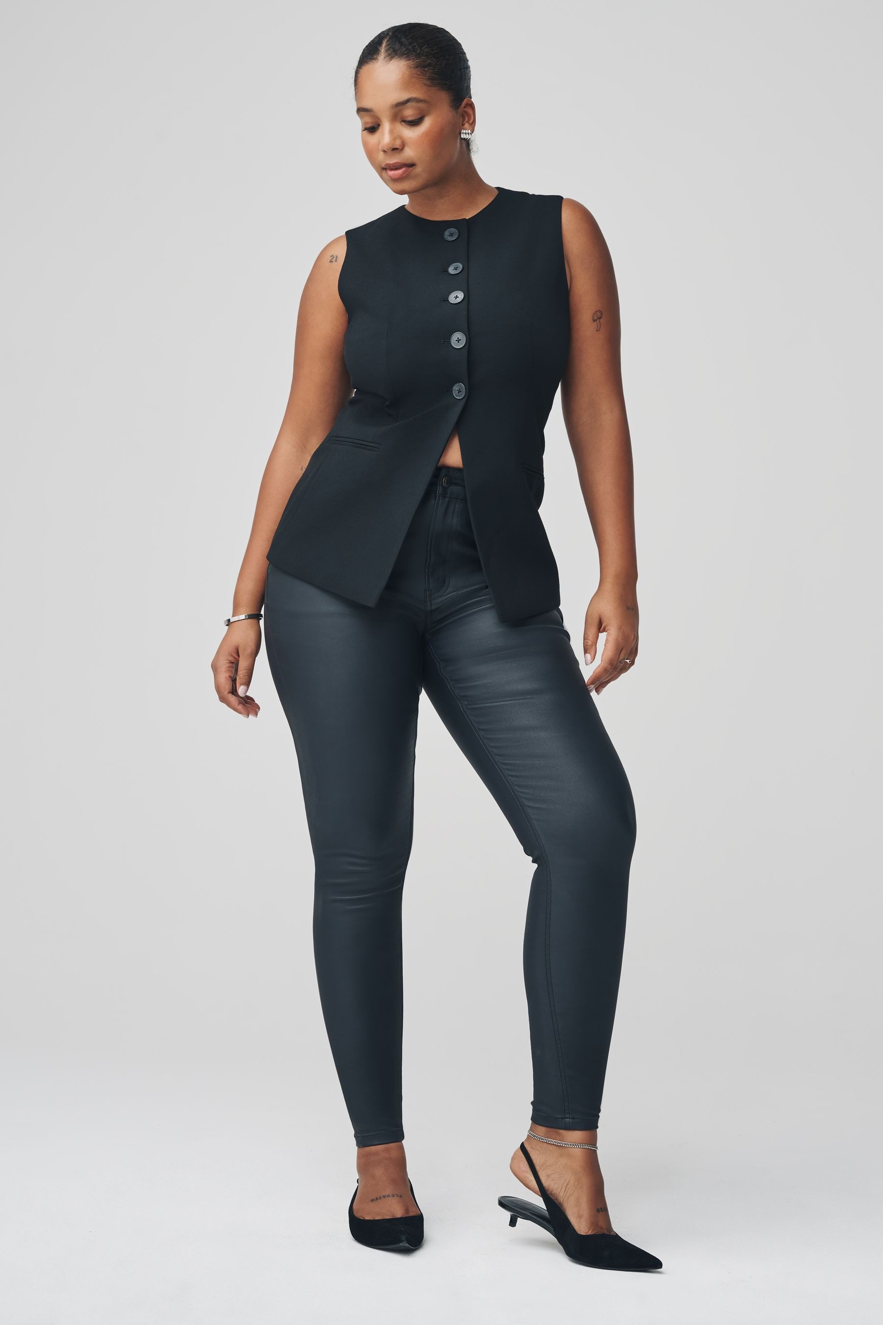 Next Skinny-fit-Jeans Beschichtete Skinny Fit Hourglass Denim-Jeans (1-tlg)