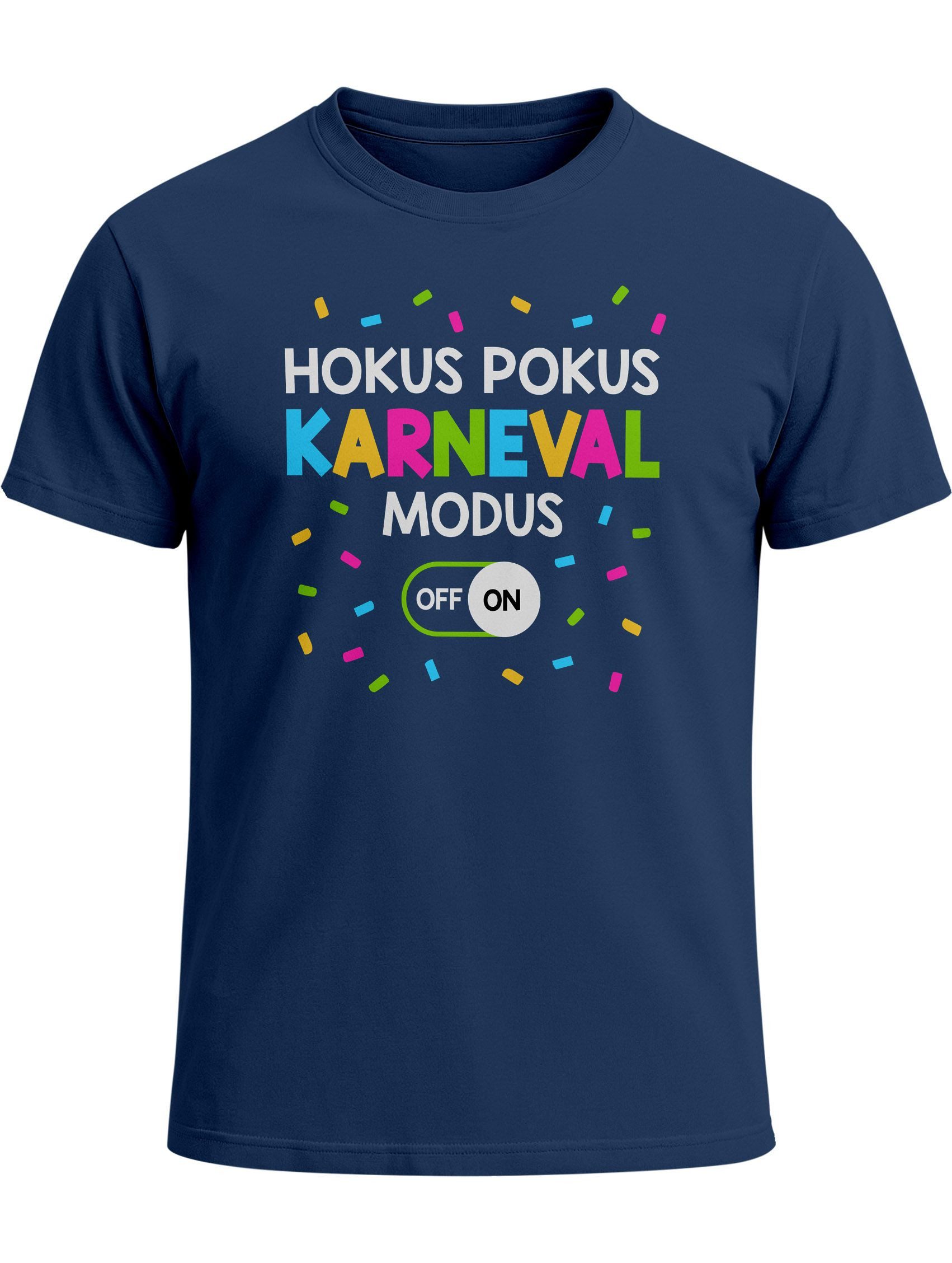 Print-Shirt Herren T-Shirt Fasching Karneval - Hokus Pokus -Kostüm-Ersatz
