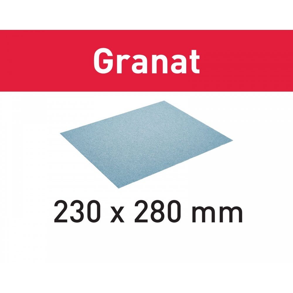 FESTOOL Schleifpapier Schleifpapier 230x280 P220 GR/10 Granat (201263), 10 Stück