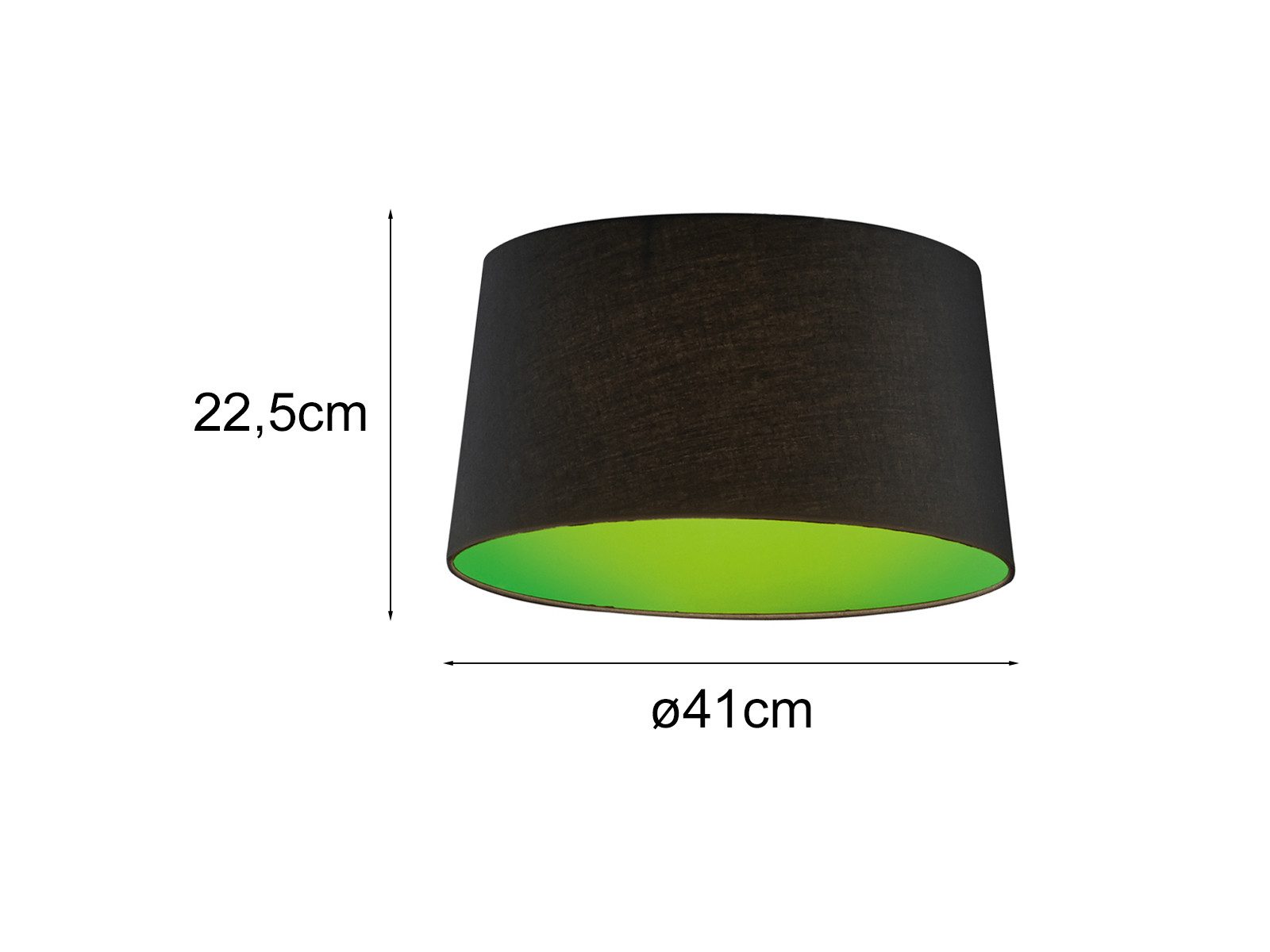 TRIO Leuchten Lampenschirm E27 Stoffschirm konisch Ø 41cm, großer Schirm aus Stoff für Stehlampen, Bogenlampen, Pendelleuchten