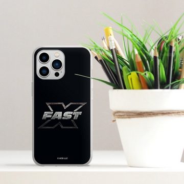 DeinDesign Handyhülle Fast & Furious Logo Offizielles Lizenzprodukt Fast X Logo Metal, Apple iPhone 13 Pro Silikon Hülle Bumper Case Handy Schutzhülle