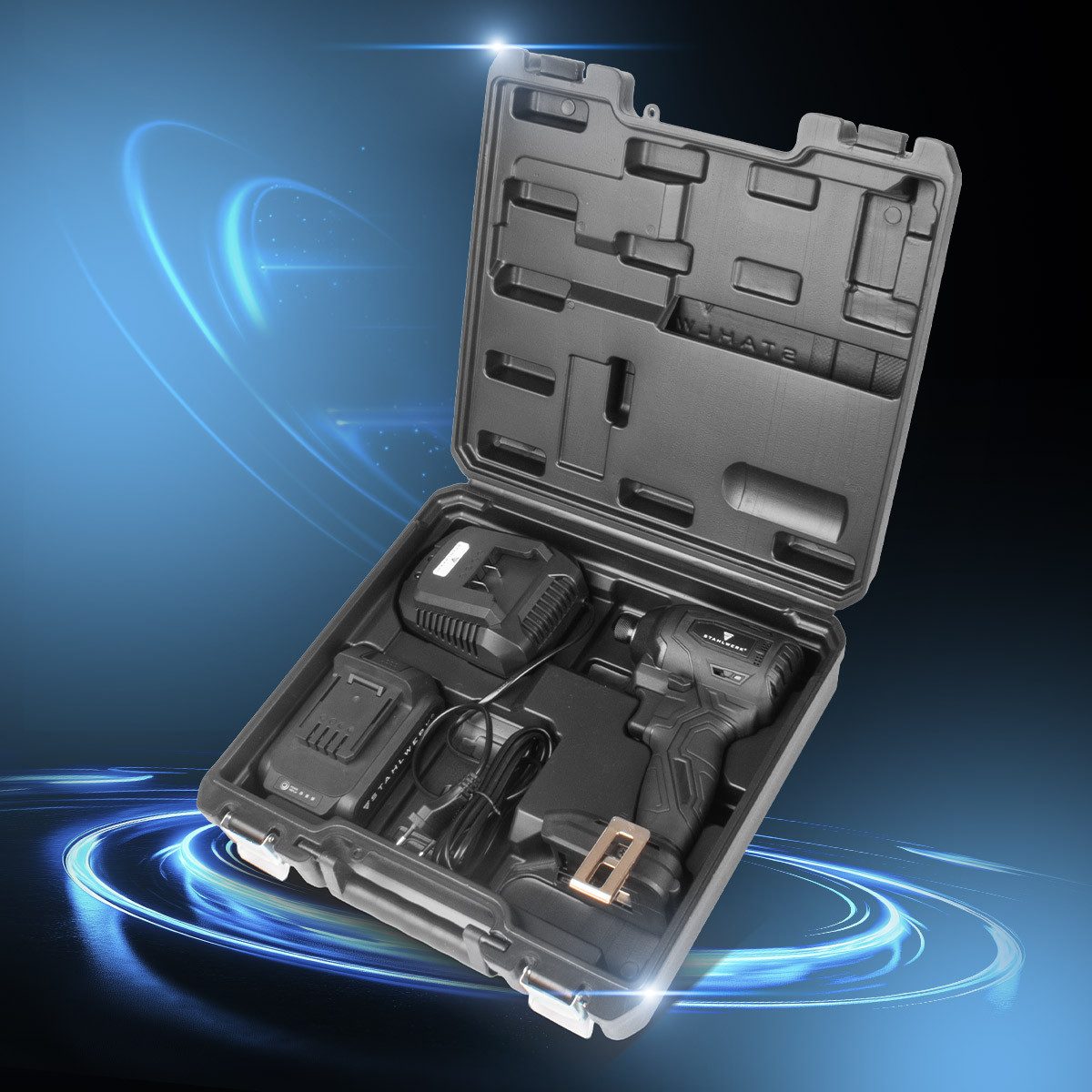 STAHLWERK Akku-Schlagschrauber 20 V Akku Drehschlagschrauber 190 Nm 3200 U/min Brushless-Technologie – Bild 5 von 5