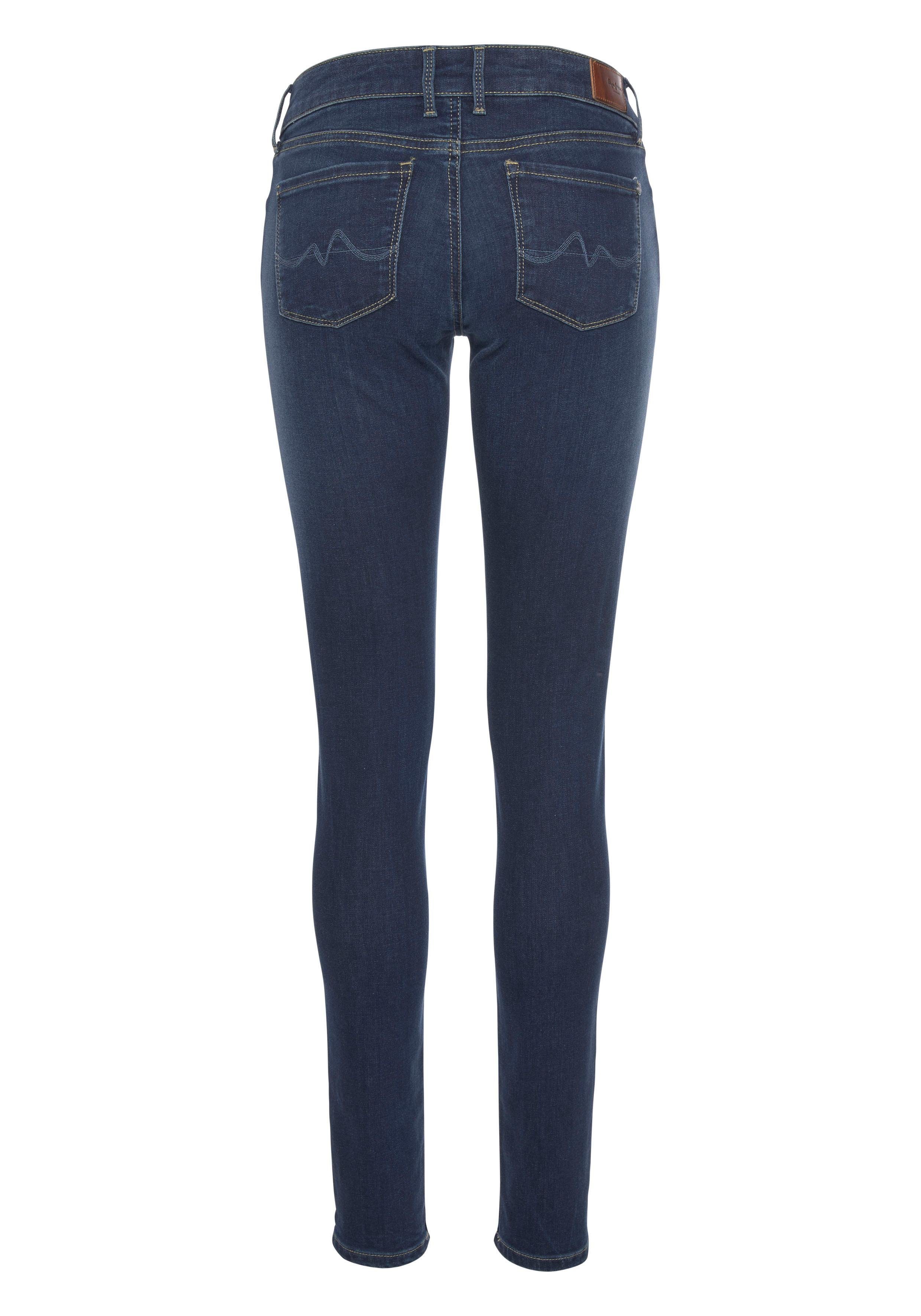 Pepe Jeans Skinny-fit-Jeans SOHO 1-Knopf Bund und mit im dark worn 5-Pocket-Stil Stretch-Anteil used H45