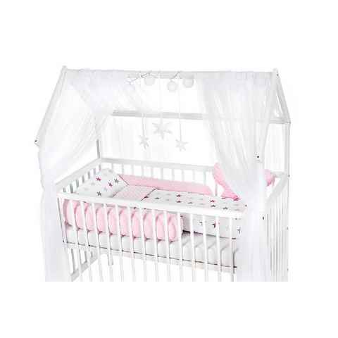 Kinderbettwäsche Baby Bettset für Hausbett Deko Bettwäsche Sterne Garnitur (Ohne Bett), Babyhafen, mit Reißverschluss
