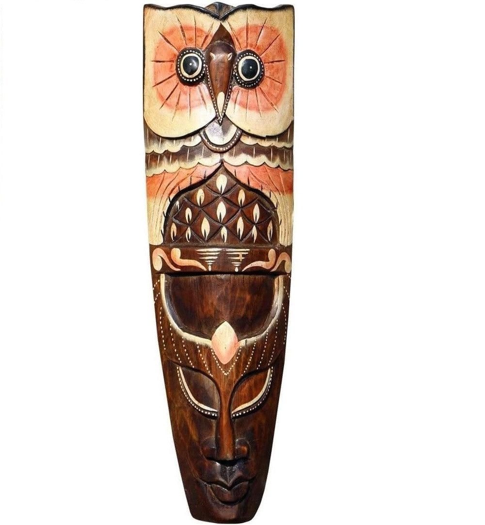 Wogeka Wanddekoobjekt Wand-Maske Eule 50 cm günstig online kaufen