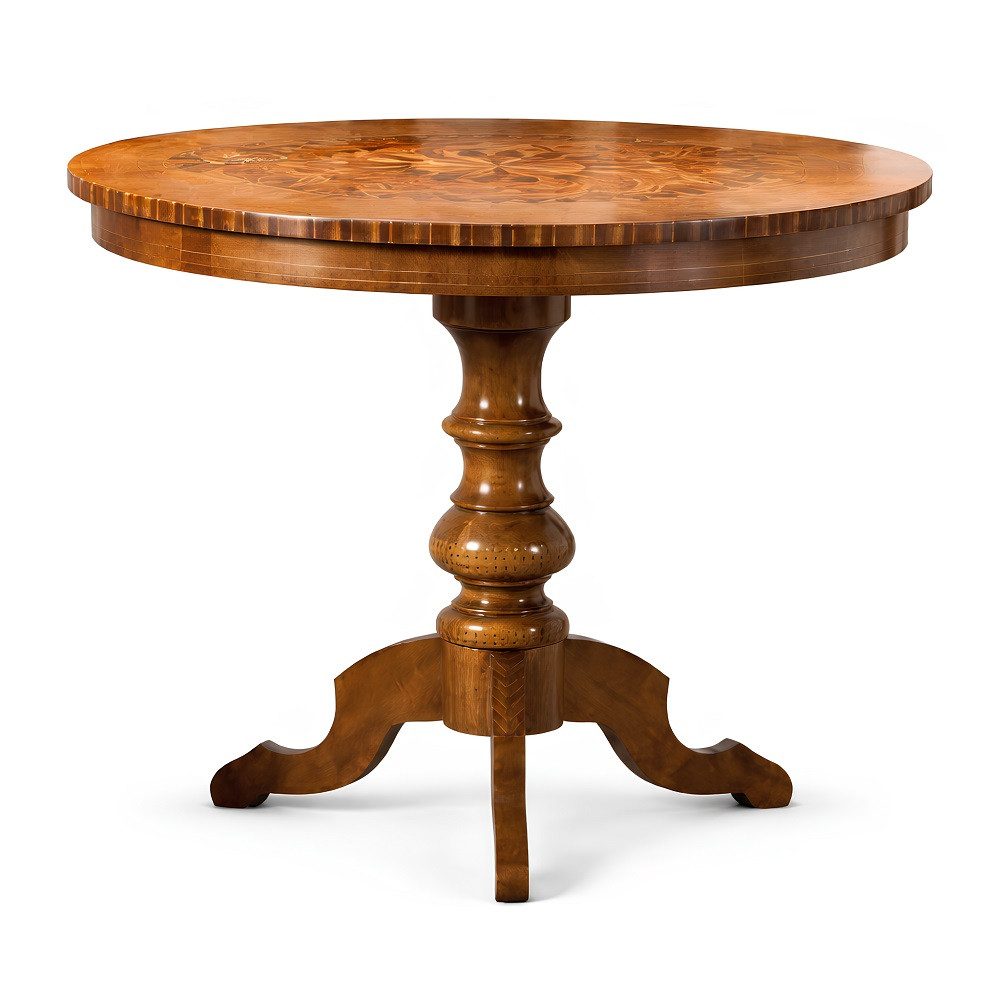 JVmoebel Esstisch Luxus Rund Tisch Massiv Holz Esszimmer Tische Runde Sofort (1-St), Made in Europa