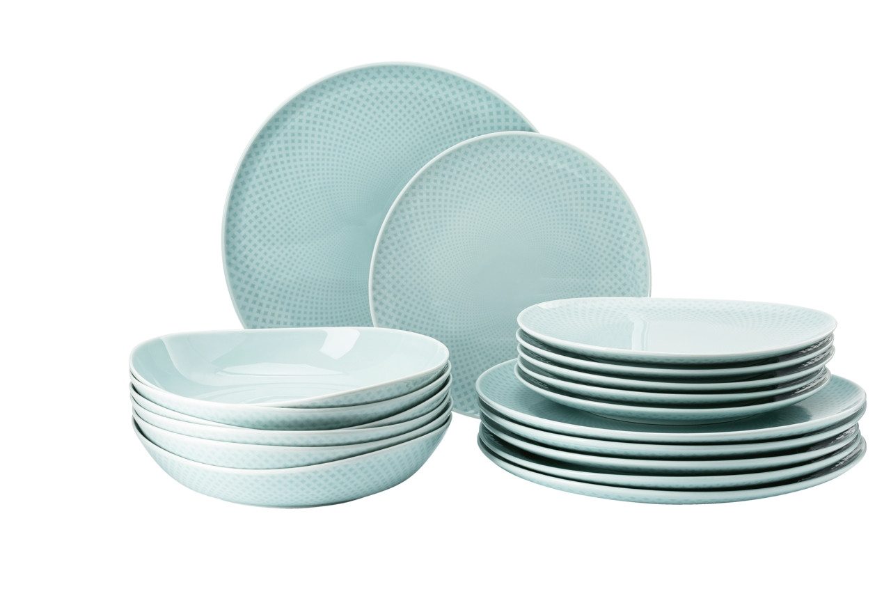 Rosenthal Тарелки-Set Junto Opal Green Тарелки-Set 18t, Porzellan, Sets