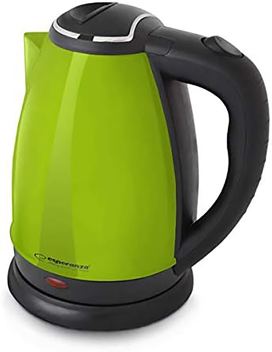 Esperanza Wasserkocher Esperanza Wasserkocher 1,8 l, 1800W grün, Kunststoff, Edelstahl, 1800,00 W, Eingebautes Kochfeld & Automatische Abschaltung & 1800W