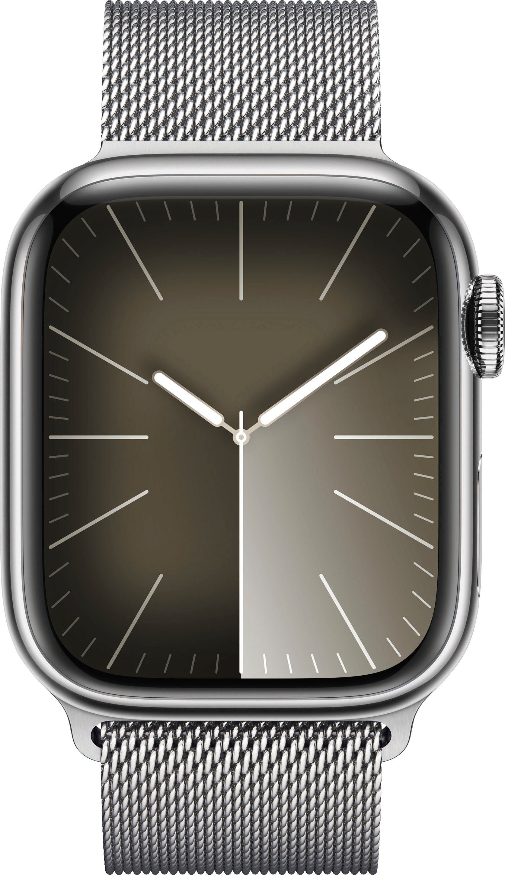 | Silber cm/1,61 Smartwatch Milanese 41mm GPS Cellular Zoll, OS 10), Silber Series 9 Watch Loop Edelstahl Watch Apple (4,1 +