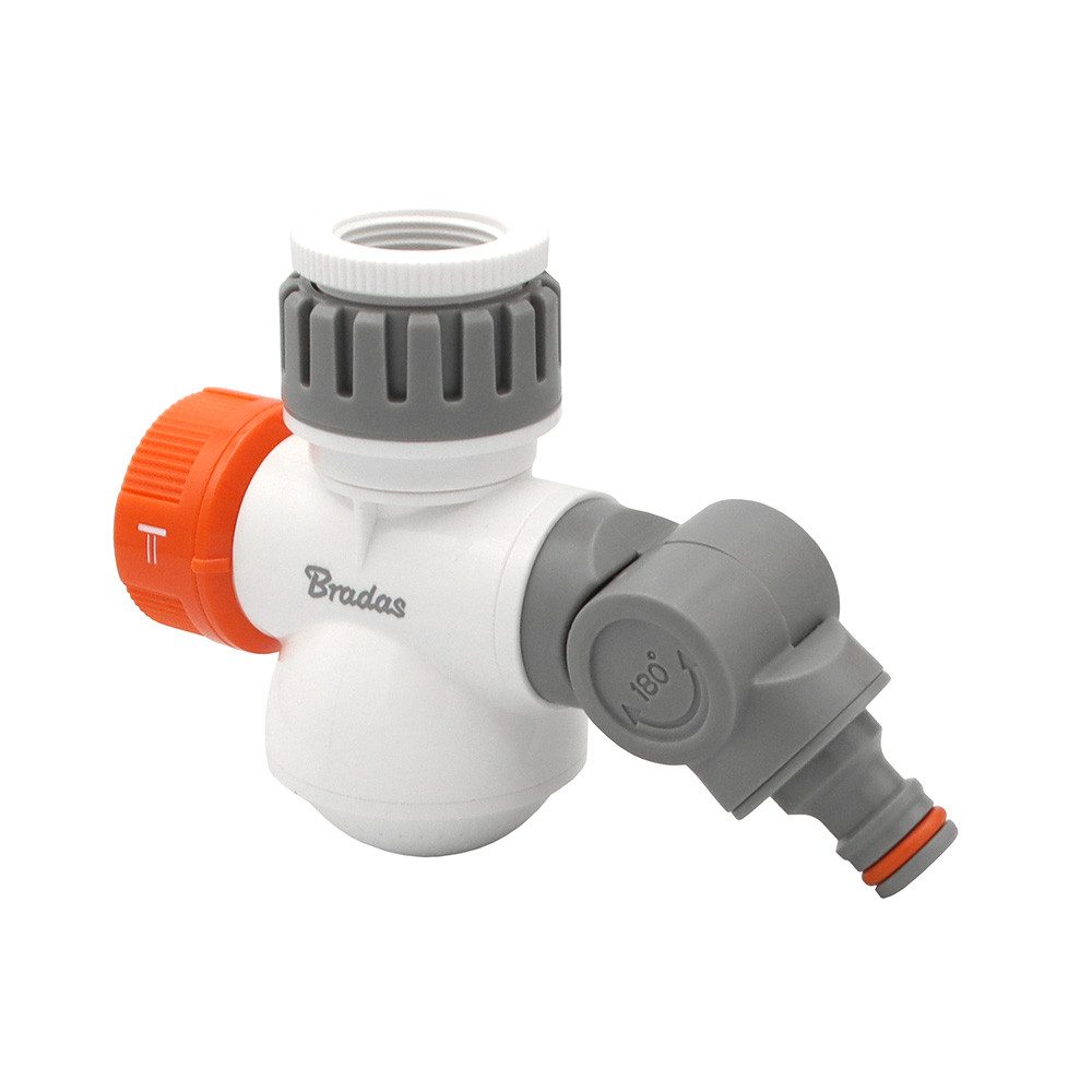 Absperrventil Multifunktion Wasserhahn Adapter Bradas WHITE LINE