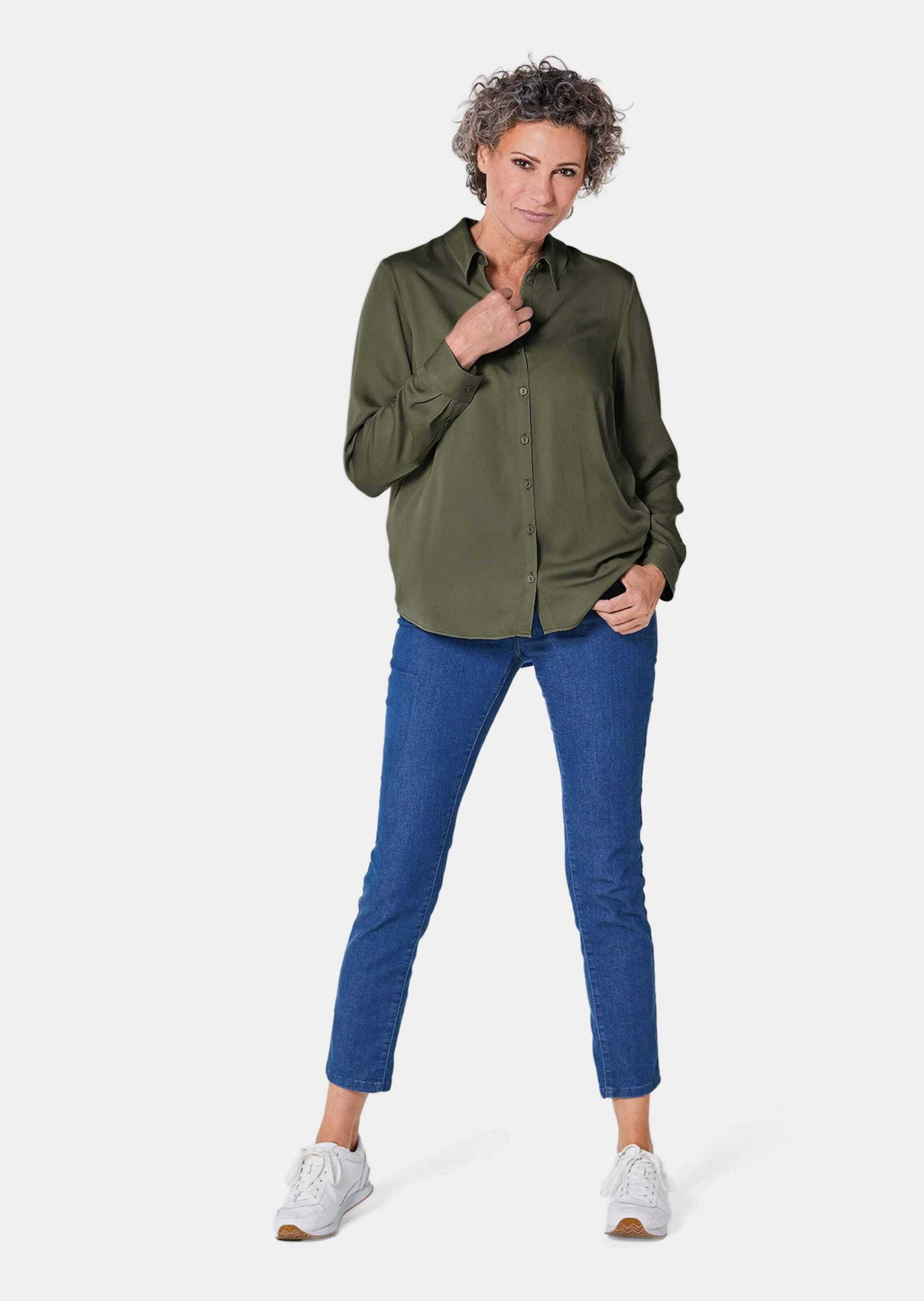 GOLDNER Hemdbluse Hemdbluse mit durchgehender Knopfleiste günstig online kaufen