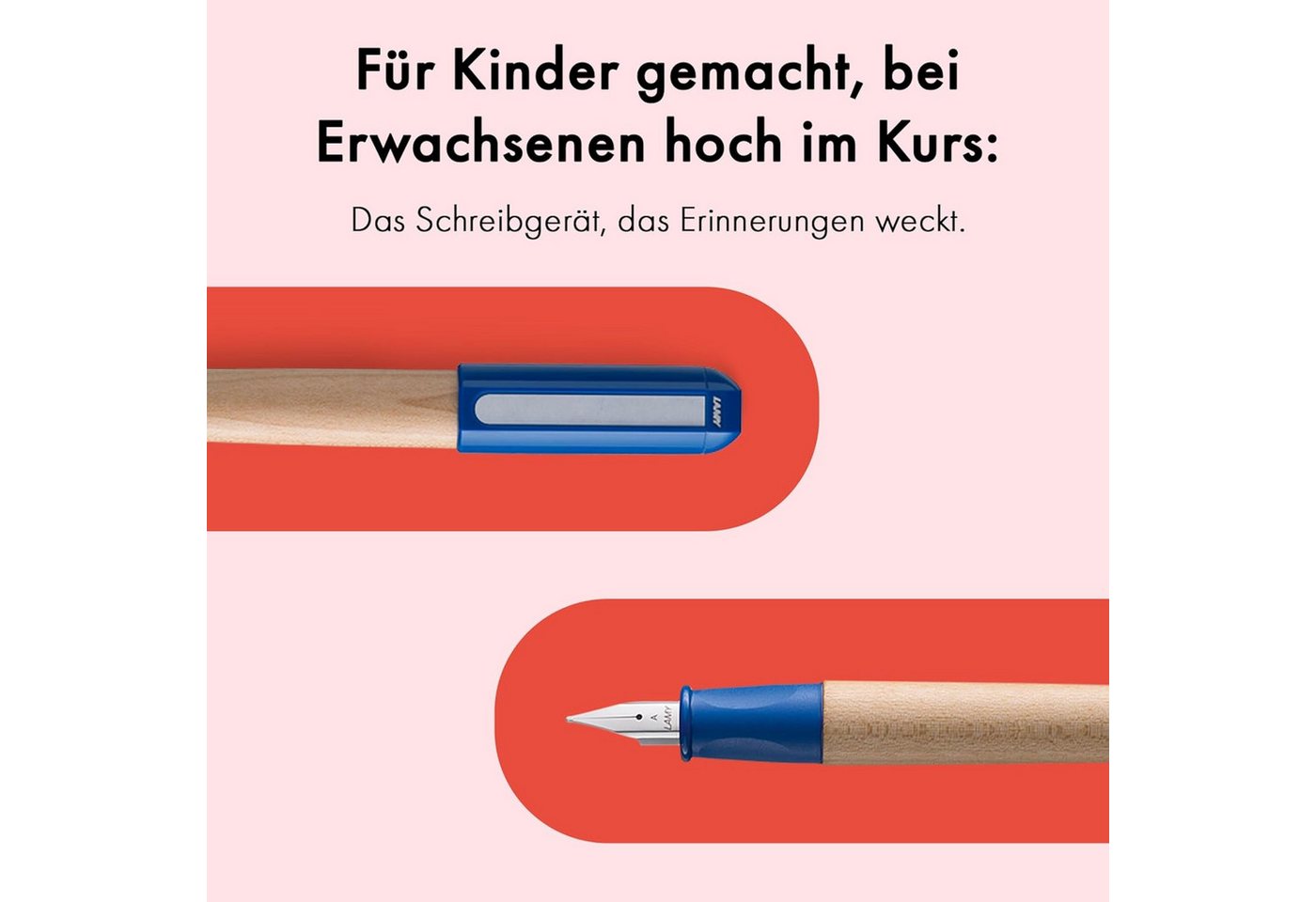 Thumbnail - LAMY Füllhalter Schreiblernfüller abc, Rechtshänder ergonomischer Griff Stahlfeder robustes Ahorngehäuse