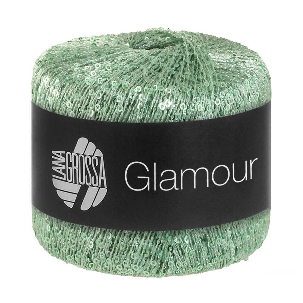 LANA GROSSA GLAMOUR Häkelwolle, 115 m (Beilaufgarn mit Pailletten für funkelnde Akzente), 25 g