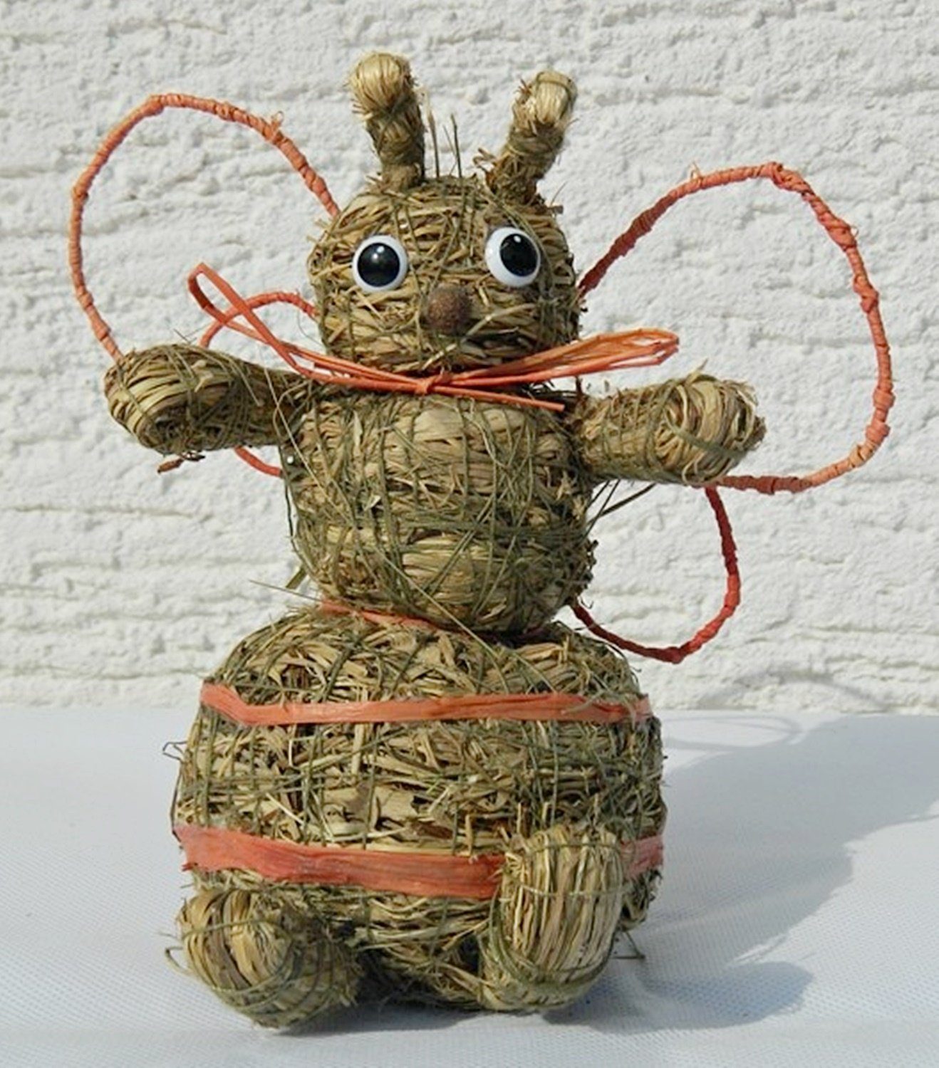JS GartenDeko Tierfigur Deko Heufigur Biene H 16 cm Frühlingsdeko Tierfigur Heudeko | Tierfiguren