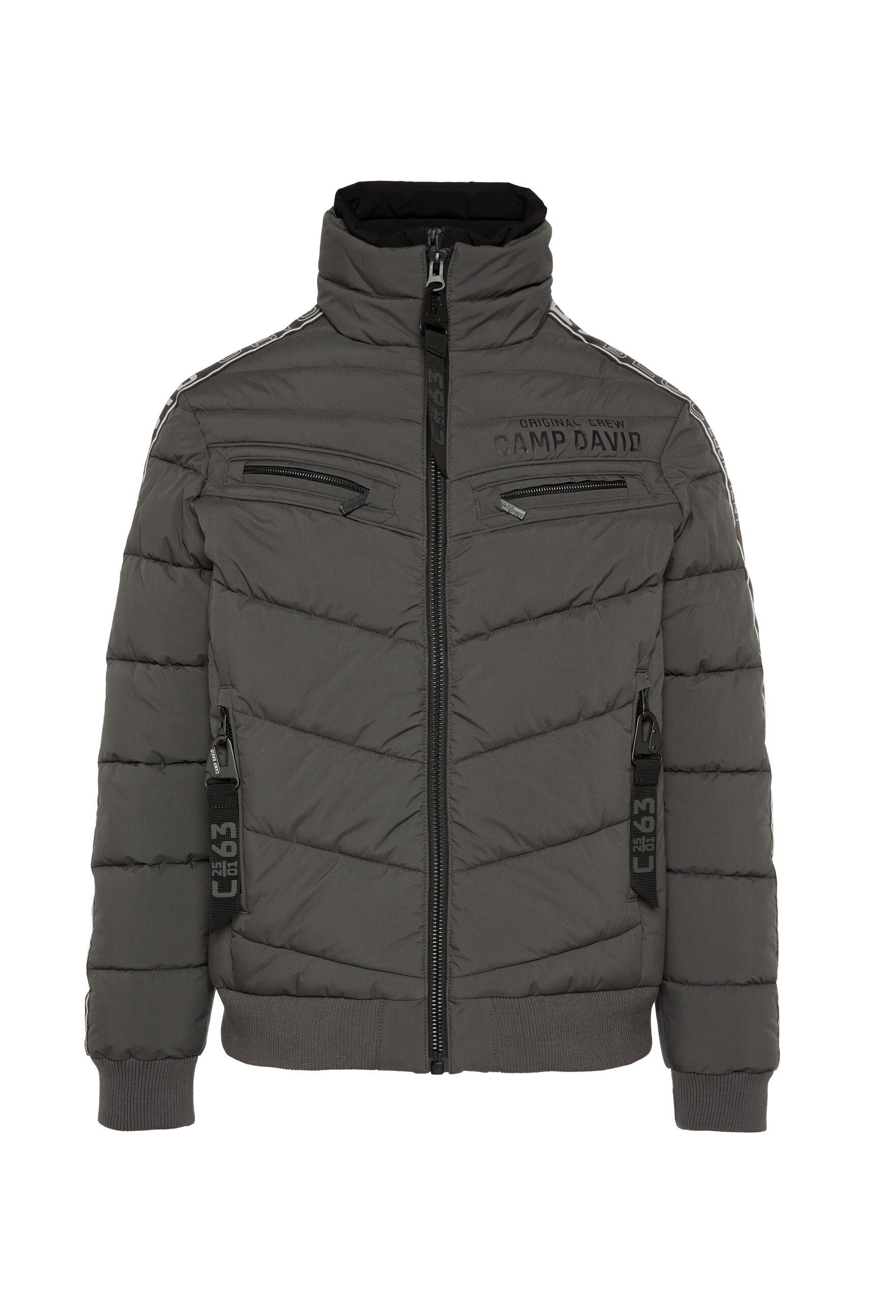 CAMP DAVID Winterjacke mit Rippbündchen im Ärmel günstig online kaufen