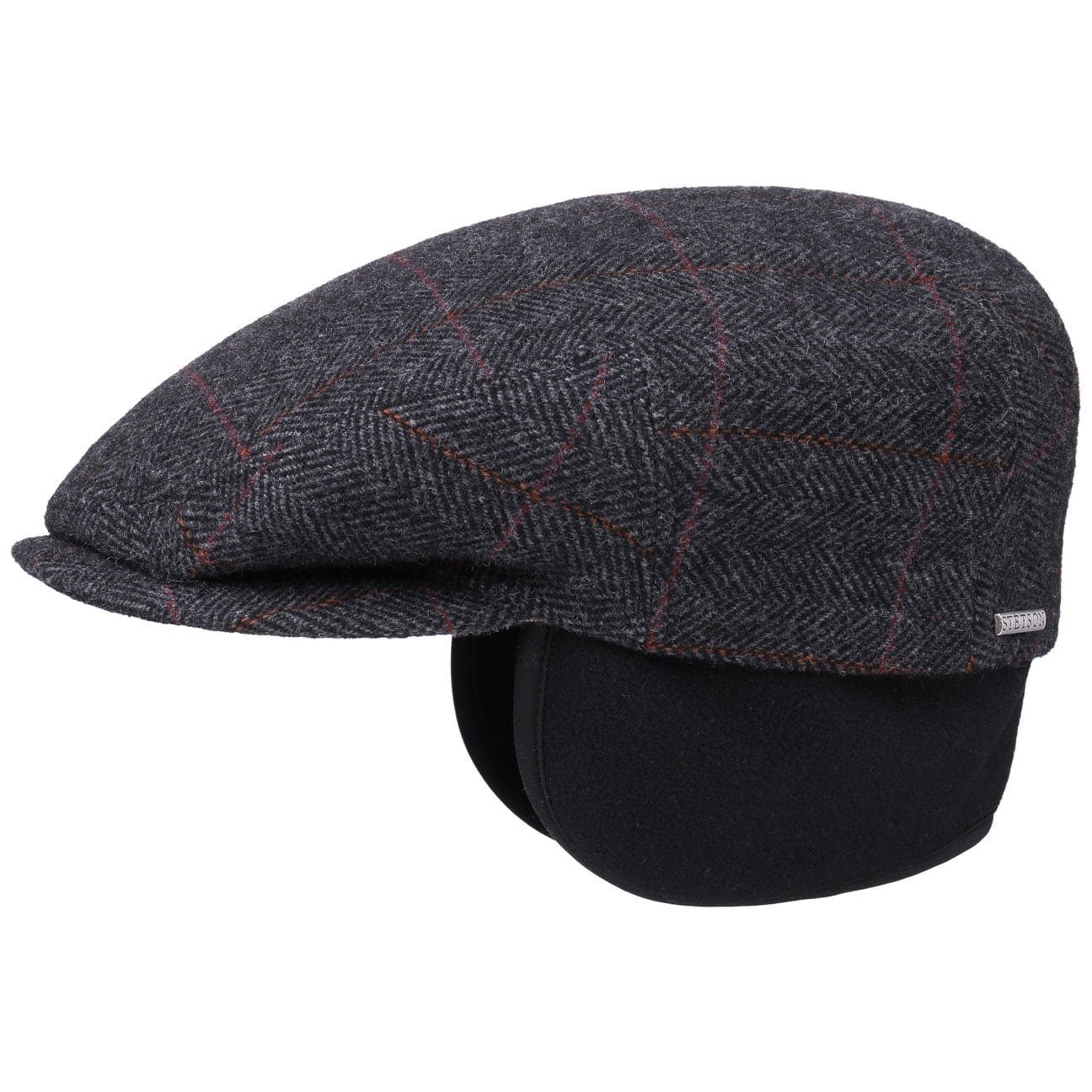 in Flat Schirm, Flatcap Stetson Made (1-St) the mit Cap anthrazit EU