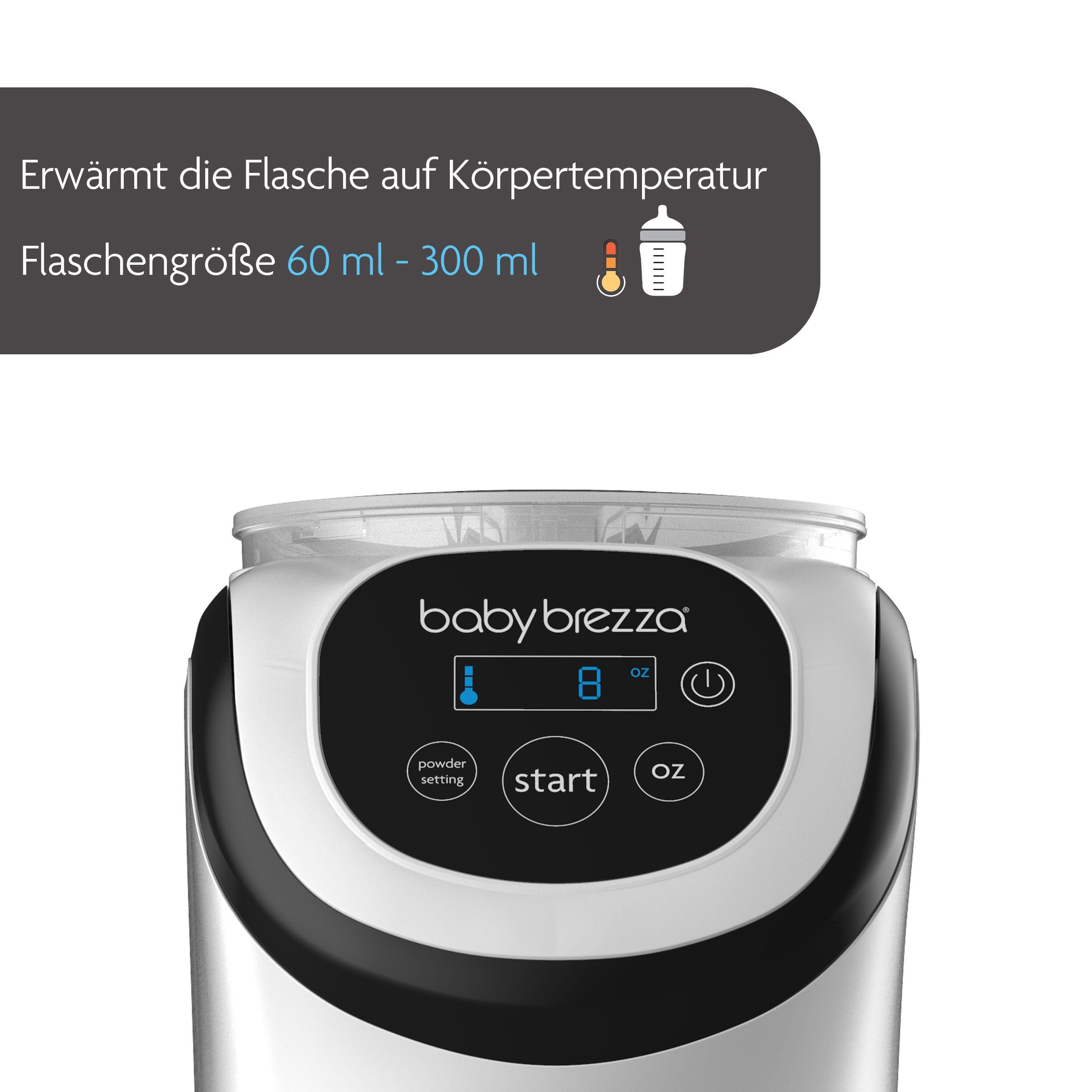 automatischer kompakter Flaschenwärmer Mini: Brezza Baby Flaschenzubereiter Formula Pro