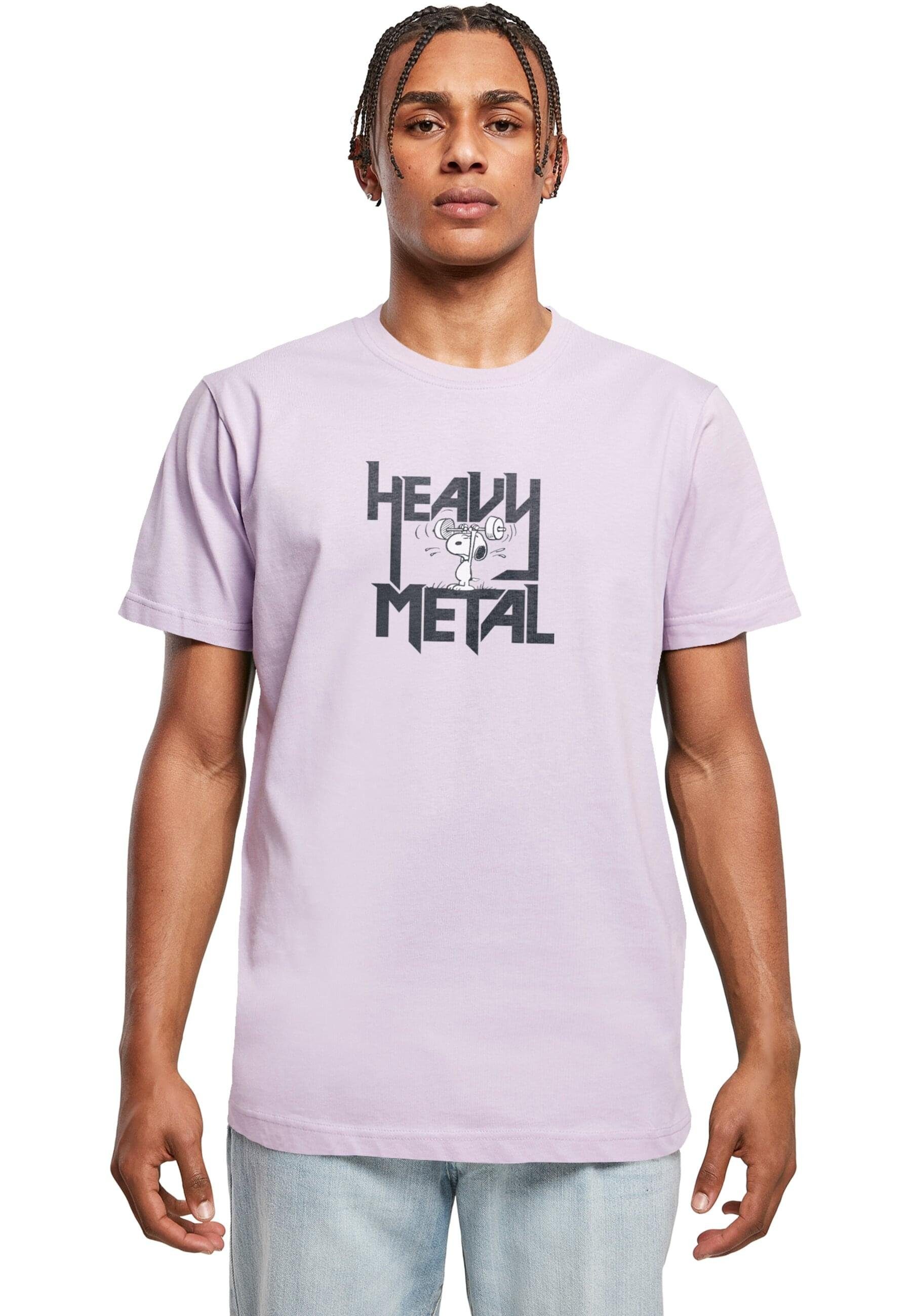 Merchcode T-Shirt Herren Peanuts - Heavy Metal T-Shirt Round Neck (1-tlg) lilac