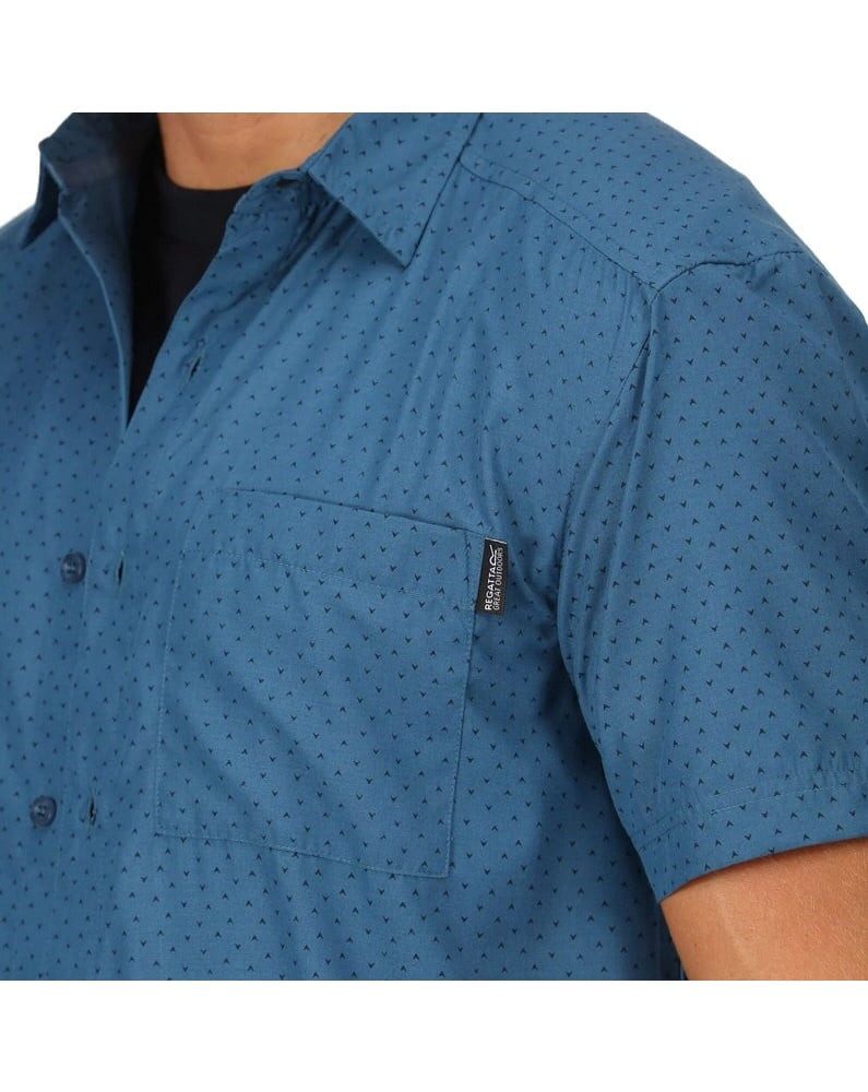 Regatta Kurzarmhemd Mindano VII (schnelltrocknend, atmungsaktiv) royalblau Herren